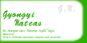 gyongyi mateas business card